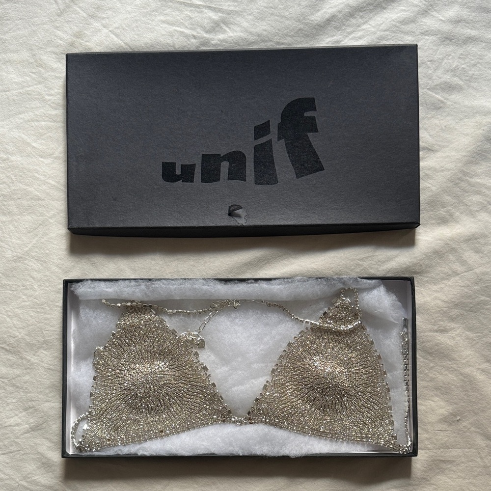 UNIF ICE Bra diamond Chainmail bikini